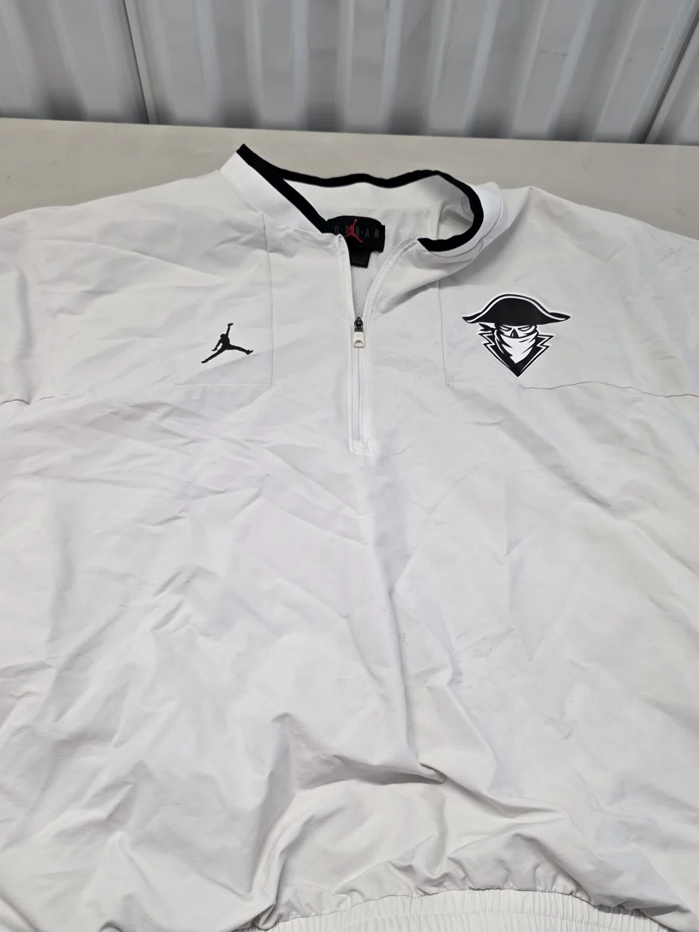 Jordan Jacket Training 1/4 Zip Windbreaker White Short Sleeve Men's Size XL